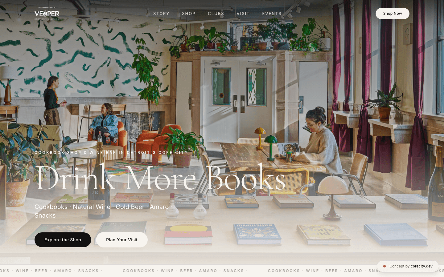 Vesper — Books & natural wine