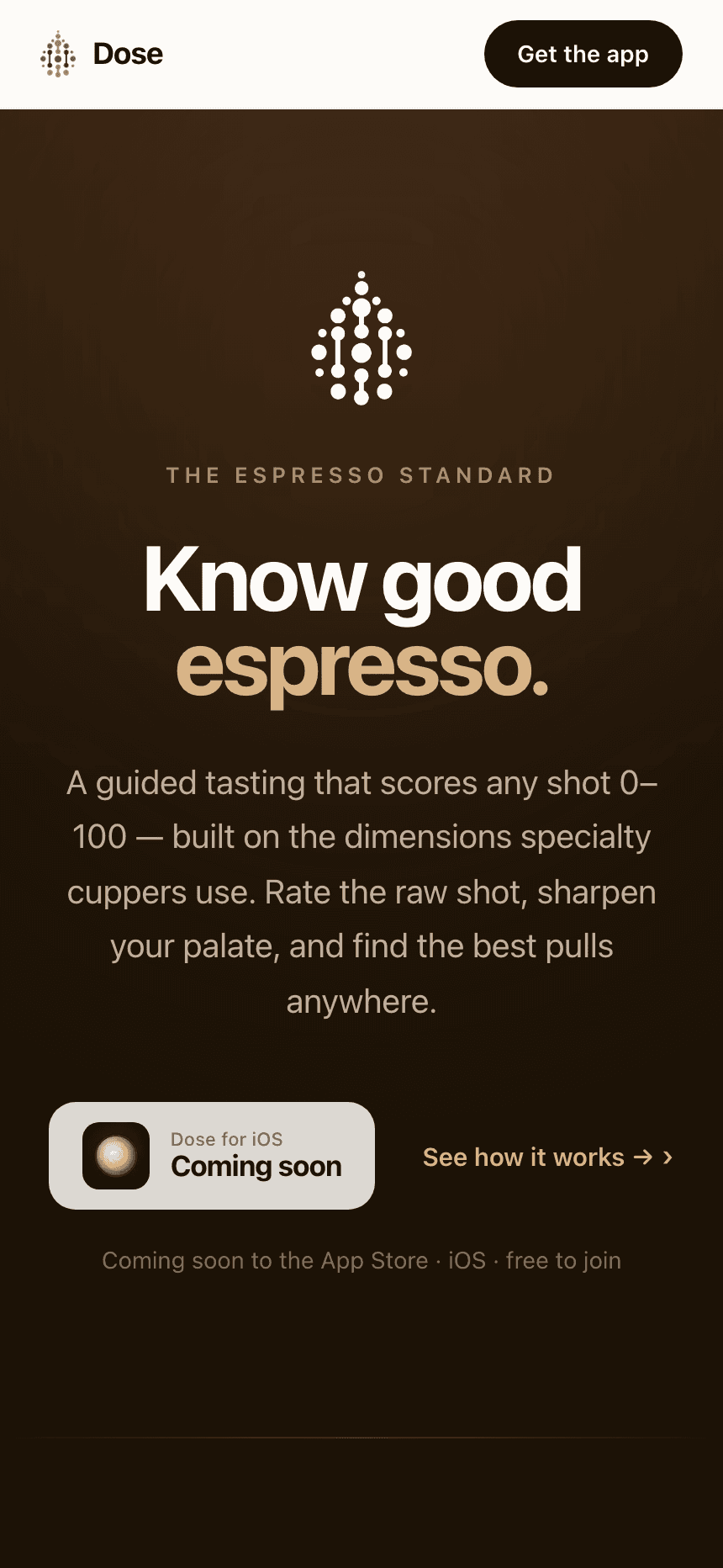 Dose mobile homepage