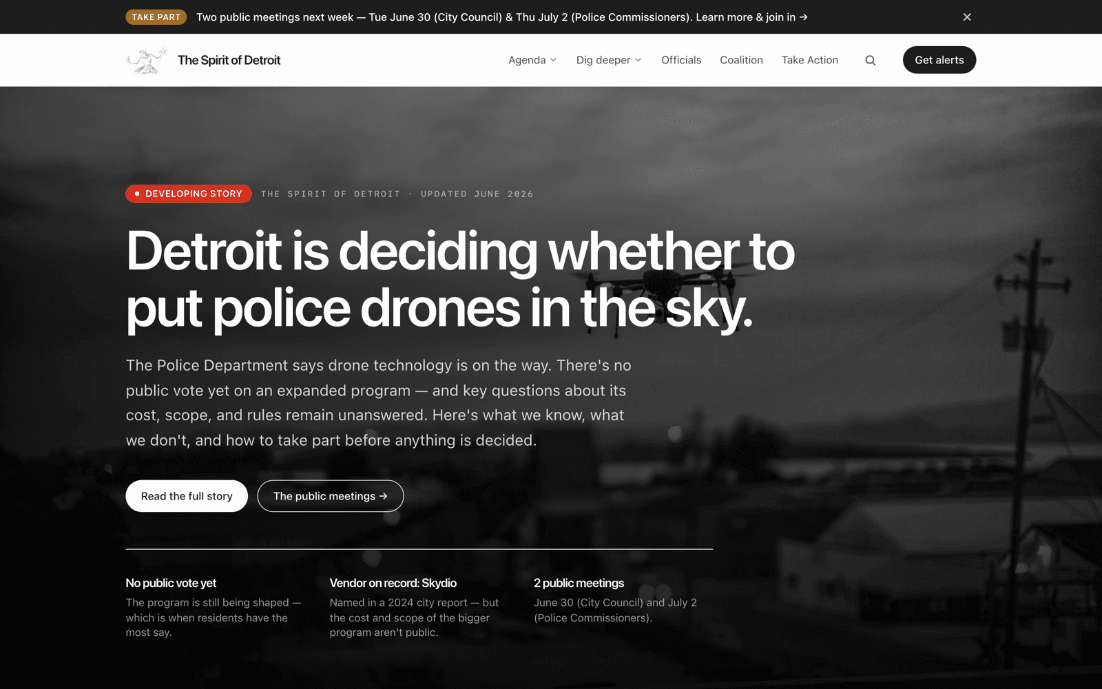 The Spirit of Detroit website